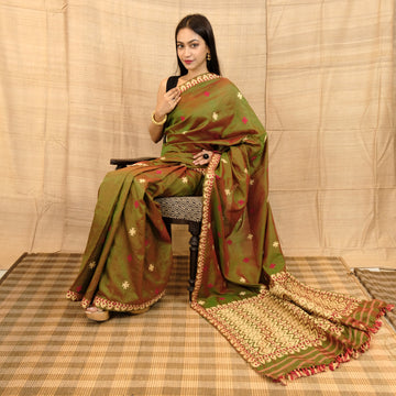 Saree - Paat silk & cotton