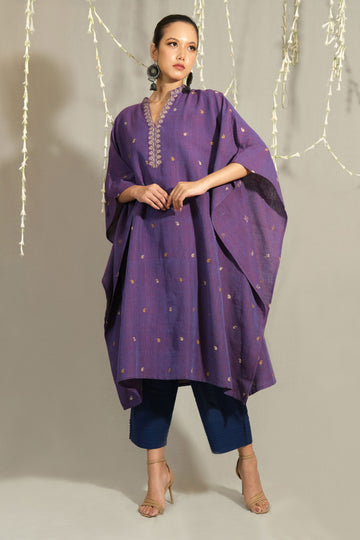 Kaftan Kurta - Silk motifs in muga ghisa