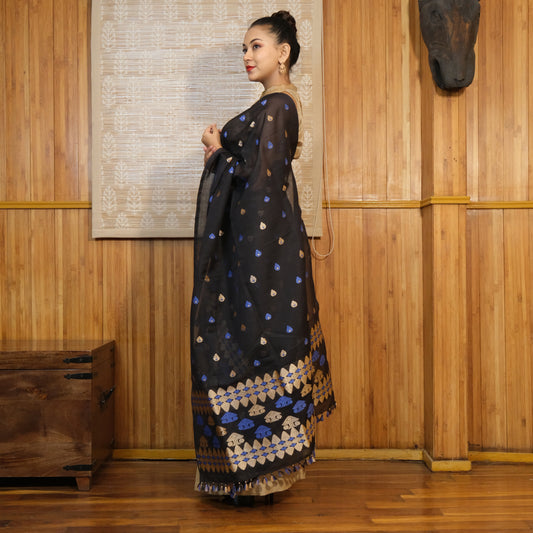 Single Sador - Mulberry silk(Kesapat) & cotton