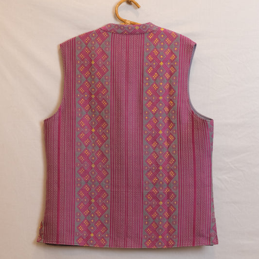 Men's Jacket- Cotton, motifs in Eri silk