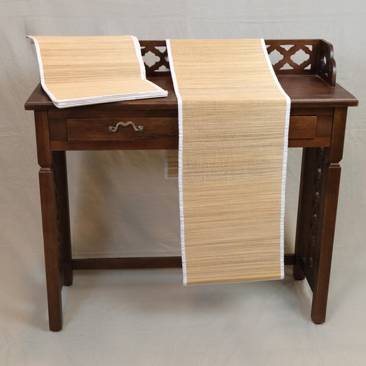 Table Runner, & Dining Mat Set of 6 - Bamboo