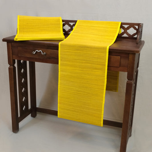 Table Runner, & Dining Mat Set of 6 - Bamboo