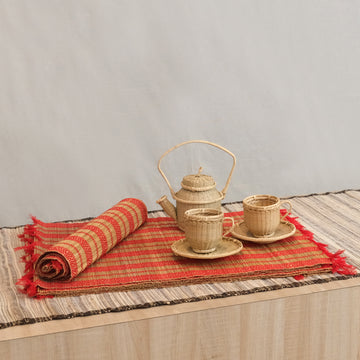 Table Runner, & Dining Mat Set of 6 - Bamboo