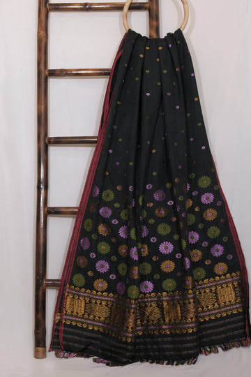 Saree - Mulberry silk & cotton motifs in zari