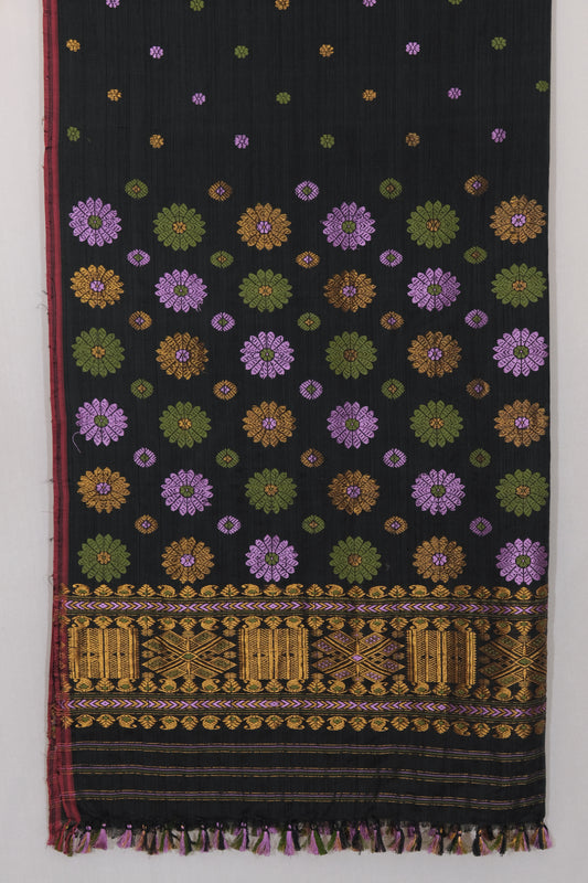 Saree - Mulberry silk & cotton motifs in zari