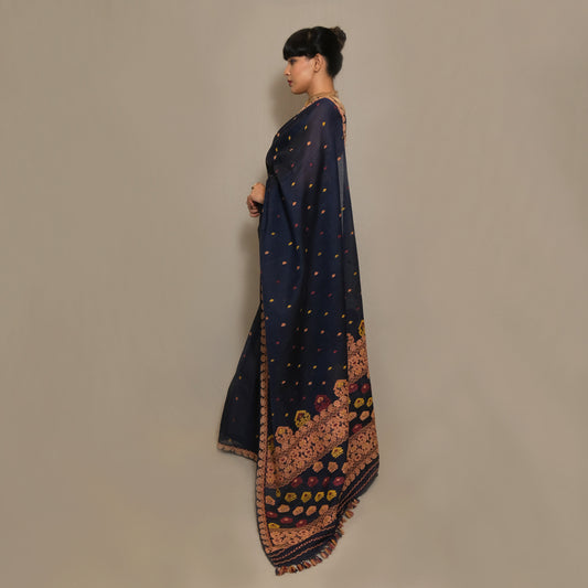 Saree - Kesapat silk(Mulnberry) & cotton