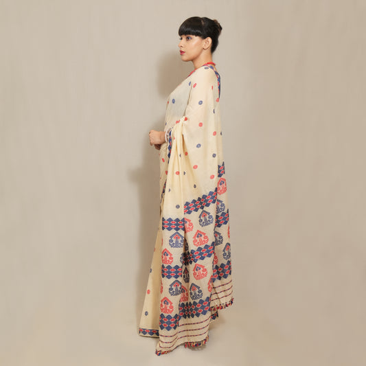 Saree - Paat silk & cotton