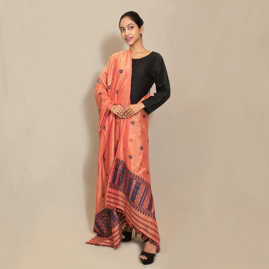 Dupatta - Mulberry silk (Paat) & cotton