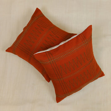 Cushion Cover Naga- Cotton, Handwoven on a loin loom