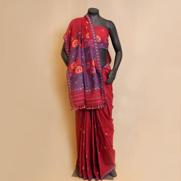 Saree - Eri silk natural dye, motifs in Eri silk natural dye