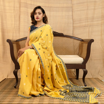 Saree - Mulberry silk(paat) & cotton