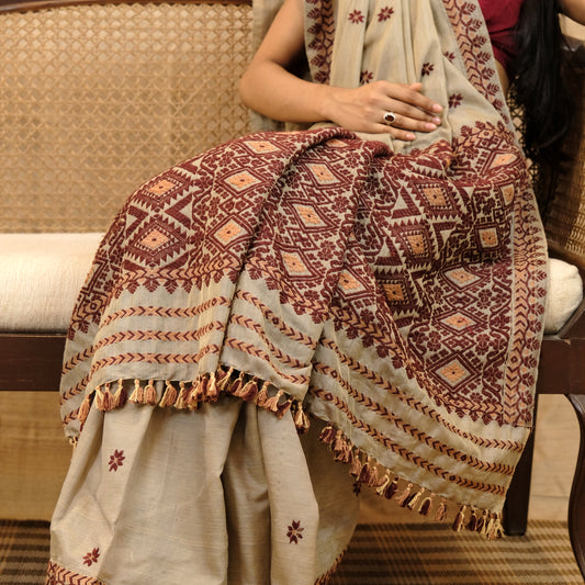 Saree - Mulberry silk(paat) & cotton