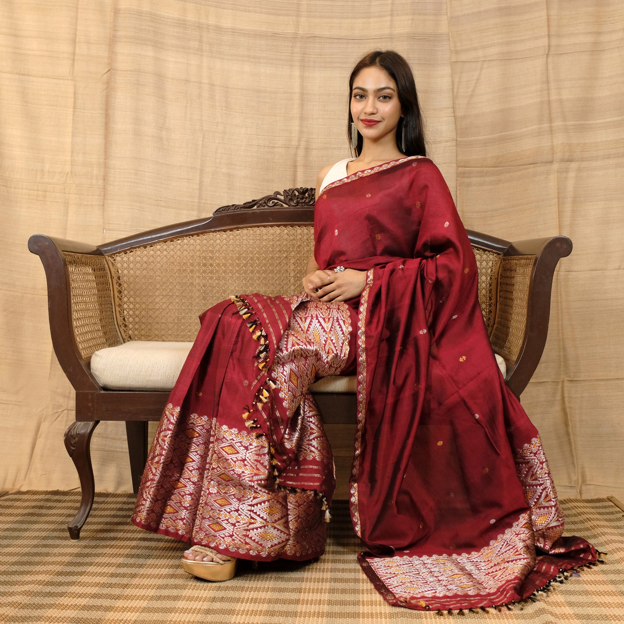 Mekhela Sador - Mulberry silk(paat)