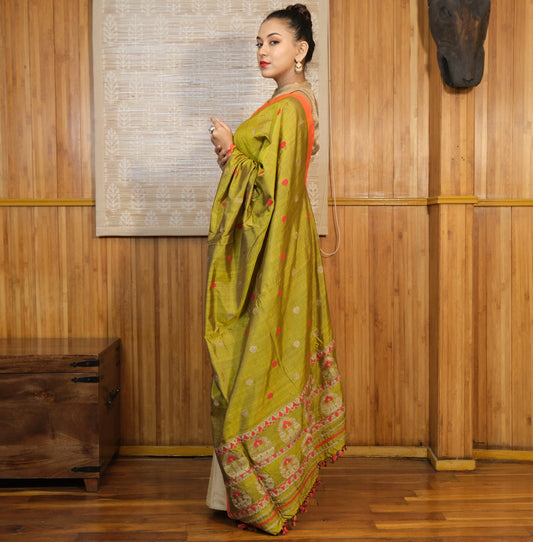 Single Sador - Mulberry silk(Paat) & cotton