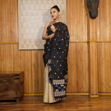 Single Sador - Mulberry silk(Kesapat) & cotton