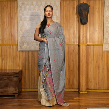 Single Sador - Eri silk Natural dye & cotton