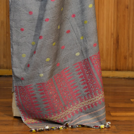Single Sador - Eri silk Natural dye & cotton