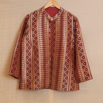 Women's Jacket- Mulberry silk & Tassar silk