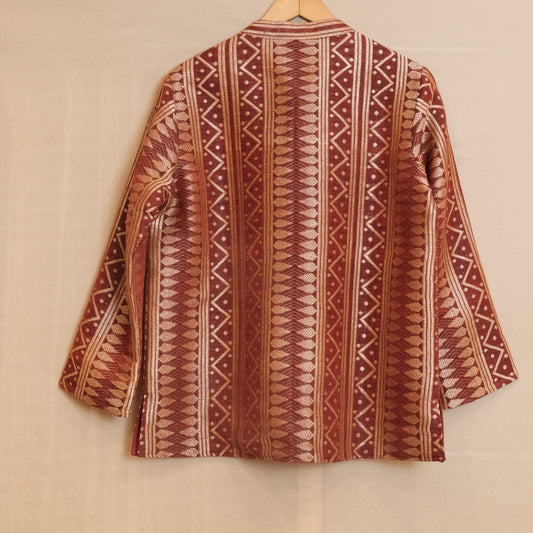 Women's Jacket- Mulberry silk & Tassar silk