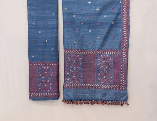 Mekhela Sador- Eri Silk (Design Eri Silk Natural Dye & Muga Ghisa)