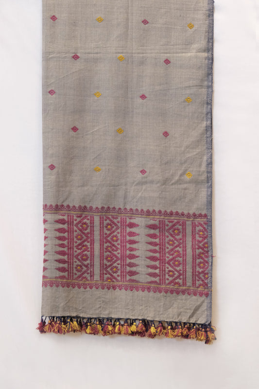 Stole - Mulberry silk motifs Muga ghisa silk