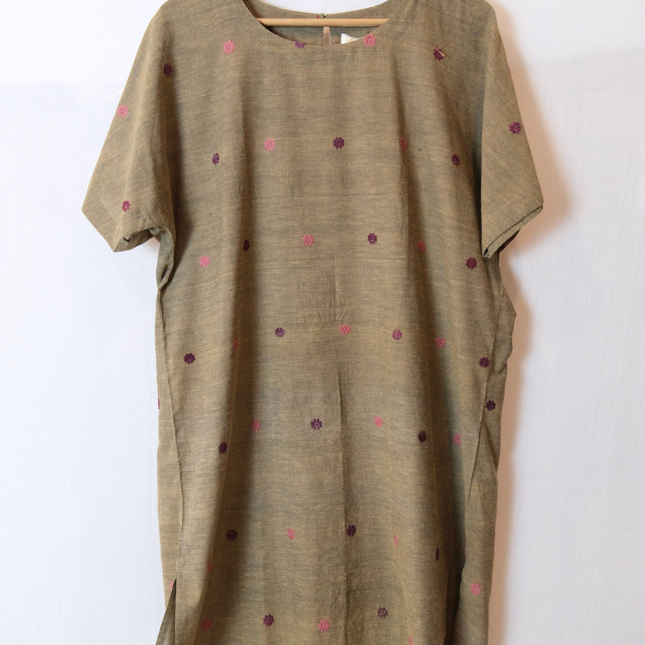 Tunic - Eri silk motifs in Eri silk natural dye