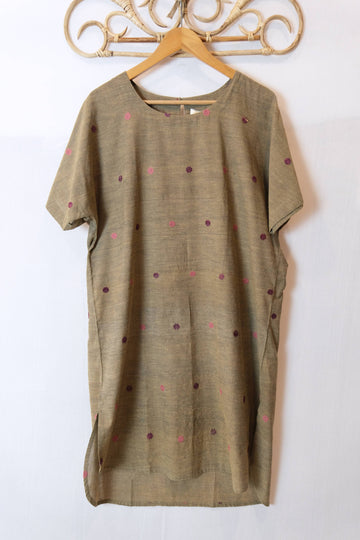 Tunic - Eri silk motifs in Eri silk natural dye