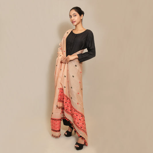 Dupatta - Mulberry silk (Paat) & cotton