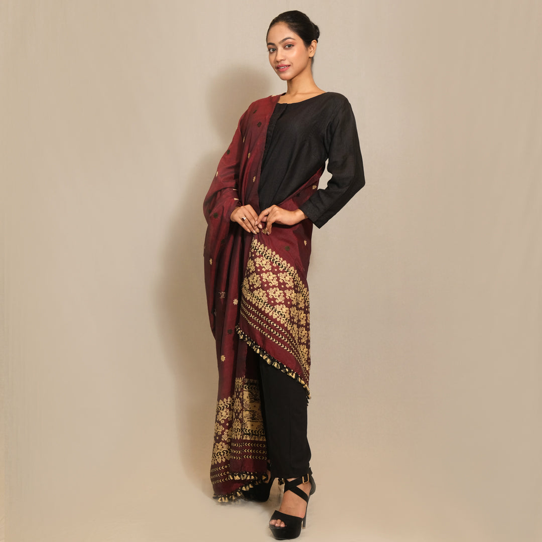 Dupatta - Mulberry silk & cotton