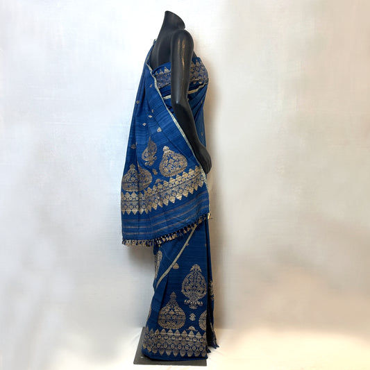 Mekhela Sador - Eri silk Natural dye, Motifs in Muga ghisa