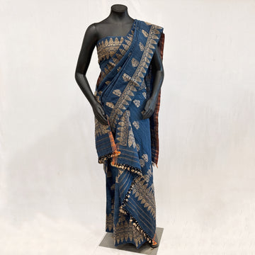 Mekhela Sador - Eri silk natural dye, Motifs in Muga Ghisa