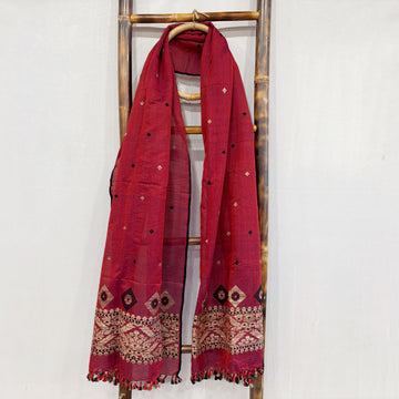 Dupatta - Mulberry silk(Nuni) & cotton