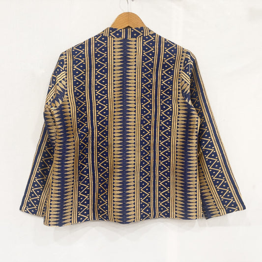 Women's Jacket- Paat Silk, Motifs in Tassar Silk