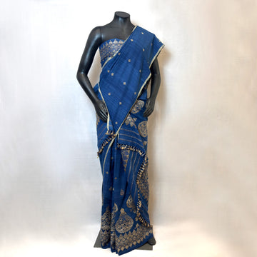 Mekhela Sador - Eri silk Natural dye, Motifs in Muga ghisa